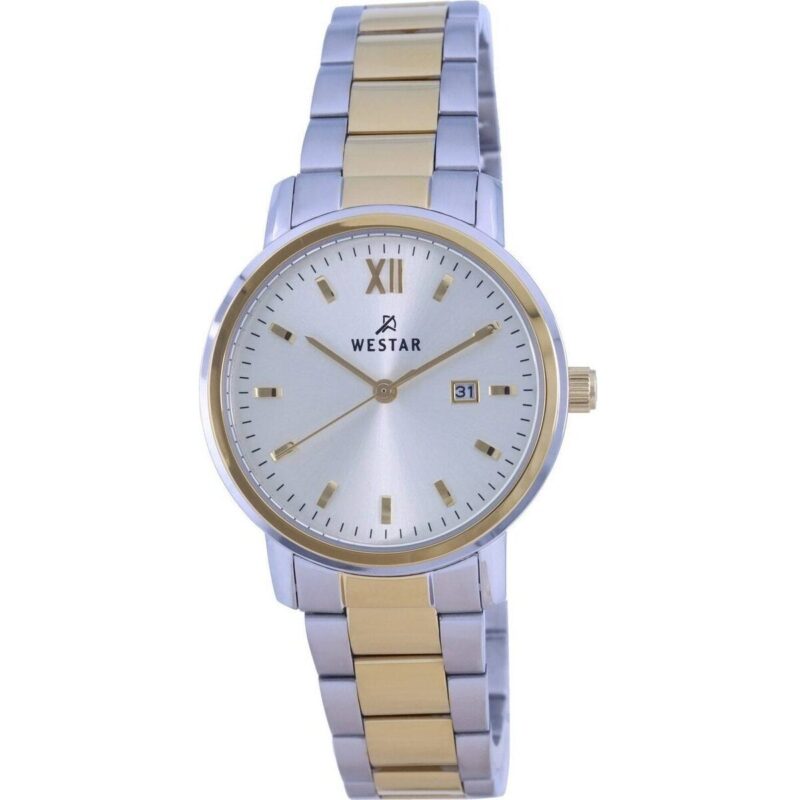 Westar Silver Dial Two Tone Stainless Steel Quartz 40245 CBN 102 Women's Watch