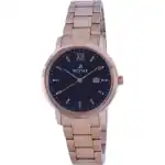 Westar Black Dial Rose Gold Tone Stainless Steel Quartz 40245 PPN 603 Women's Watch
