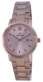 Westar Rose Gold Tone Stainless Steel Quartz 40245 PPN 609 Women's Watch