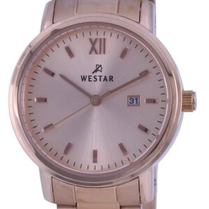 Westar Rose Gold Tone Stainless Steel Quartz 40245 PPN 609 Women's Watch