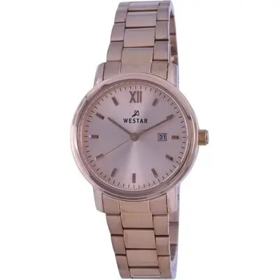 Westar Rose Gold Tone Stainless Steel Quartz 40245 PPN 609 Women's Watch