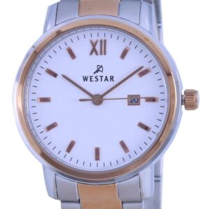 Westar White Dial Two Tone Stainless Steel Quartz 40245 SPN 601 Women's Watch