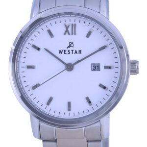 Westar White Dial Stainless Steel Quartz 40245 STN 101 Women's Watch