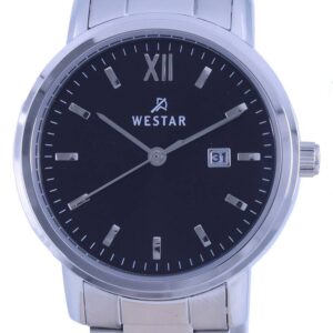 Westar Black Dial Stainless Steel Quartz 40245 STN 103 Women's Watch