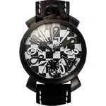 GaGa Milano Black And White Quartz 5012LECH1 Men's Watch