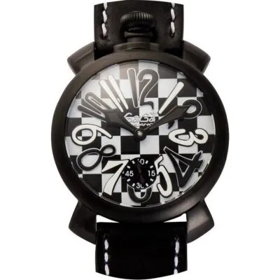 GaGa Milano Black And White Quartz 5012LECH1 Men's Watch