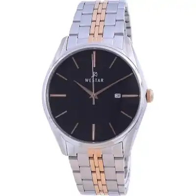 Westar Black Dial Two Tone Stainless Steel Quartz 50210 SPN 603 Men's Watch