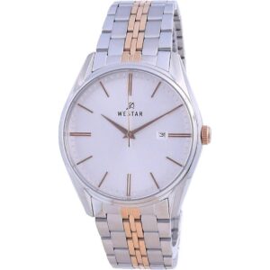 Westar Silver Dial Two Tone Stainless Steel Quartz 50210 SPN 607 Men's Watch