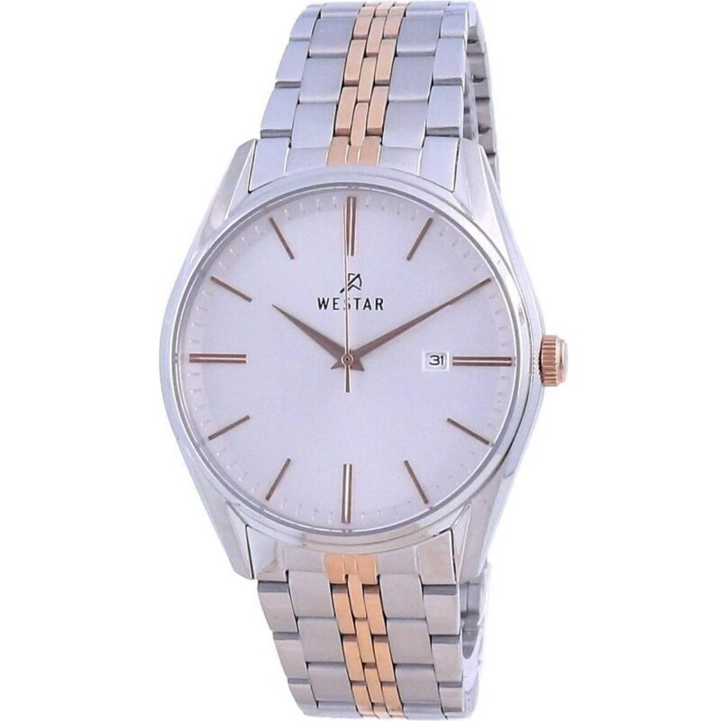 Westar Silver Dial Two Tone Stainless Steel Quartz 50210 SPN 607 Men's Watch