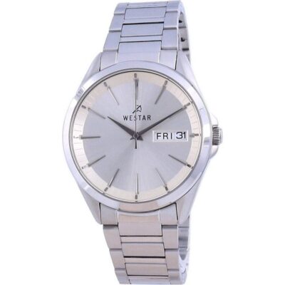 Westar Champagne Dial Stainless Steel Quartz 50212 STN 102 Men's Watch