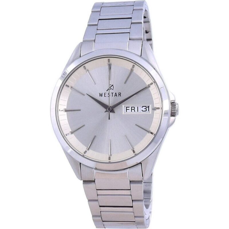 Westar Champagne Dial Stainless Steel Quartz 50212 STN 102 Men's Watch