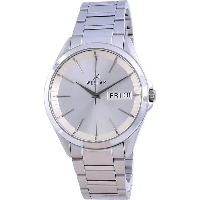 Westar Champagne Dial Stainless Steel Quartz 50212 STN 102 Men's Watch