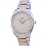 Westar Champagne Dial Two Tone Stainless Steel Quartz 50213 CBN 102 Men's Watch
