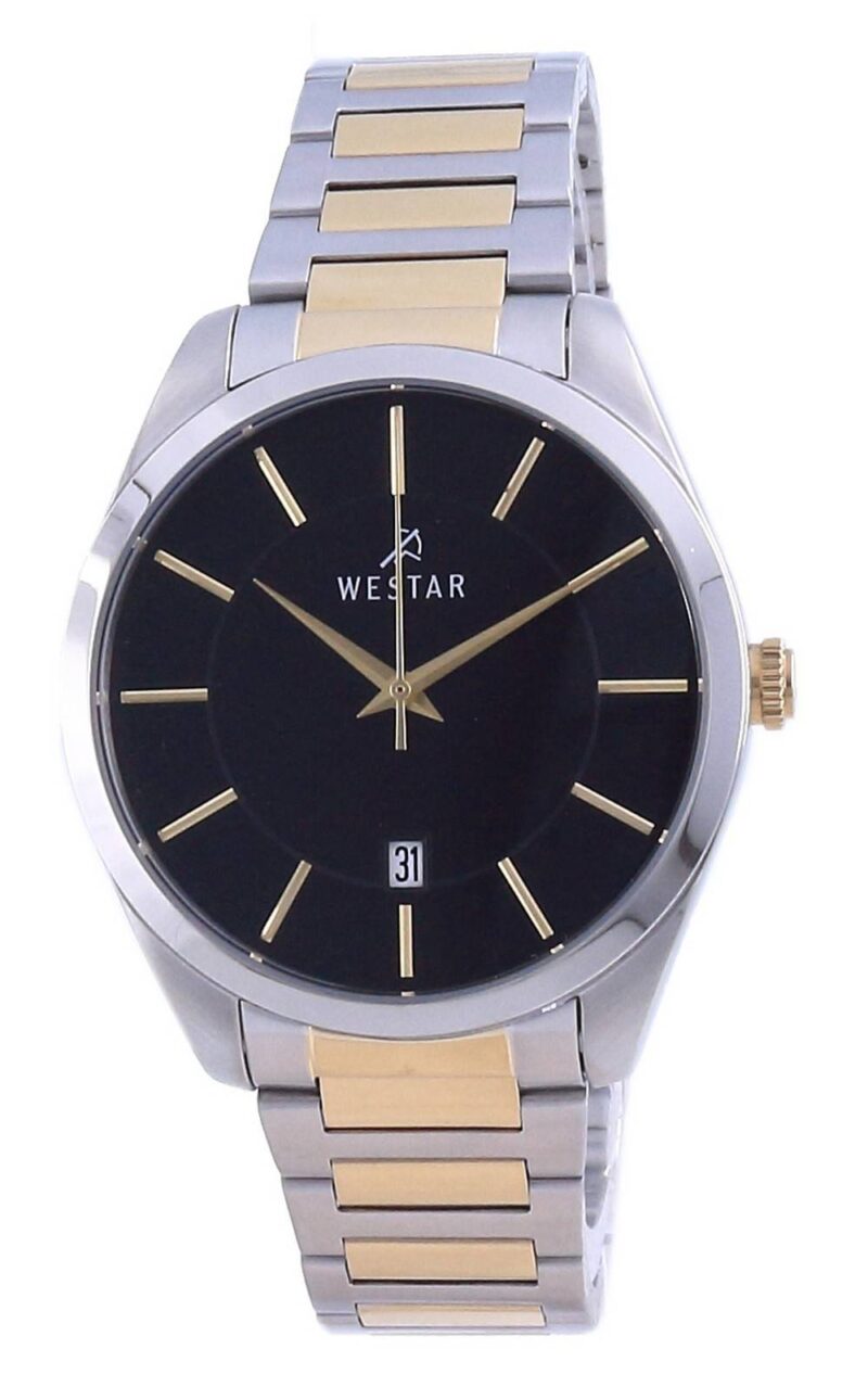 Westar Black Dial Two Tone Stainless Steel Quartz 50213 CBN 103 Men's Watch Westar Black Dial Two Tone Stainless Steel Quartz 50213 CBN 103 Men's Watch