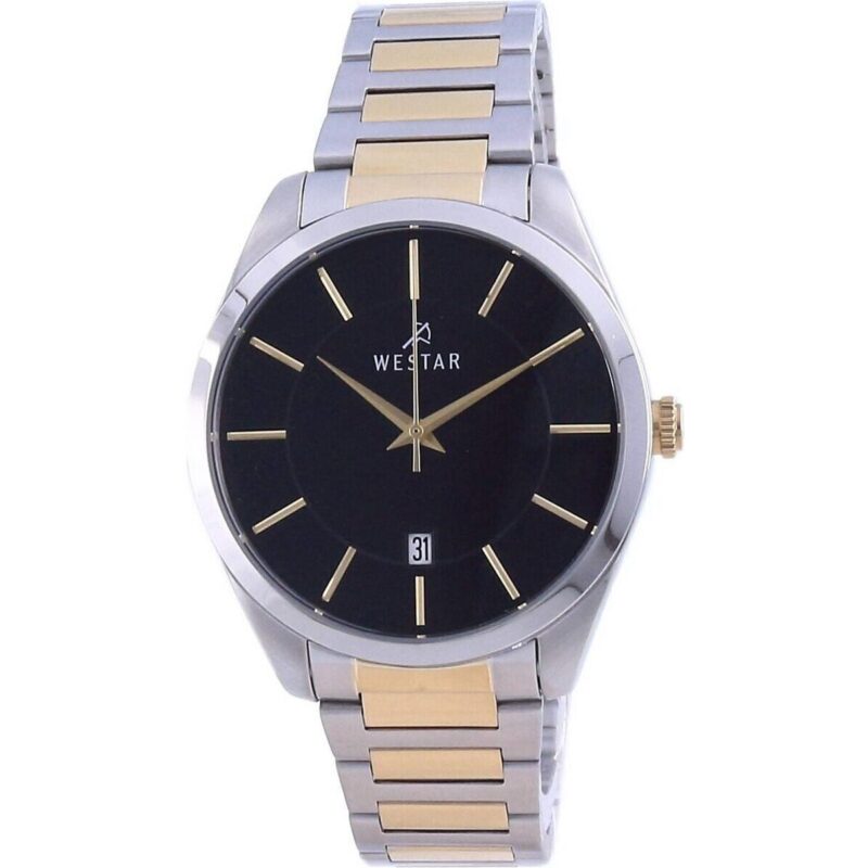 Westar Black Dial Two Tone Stainless Steel Quartz 50213 CBN 103 Men's Watch