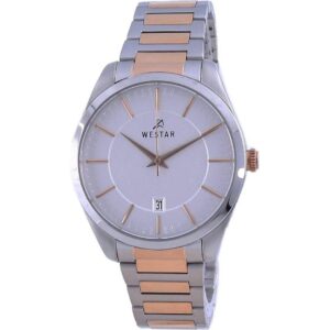 Westar Silver Dial Two Tone Stainless Steel Quartz 50213 SPN 607 Men's Watch