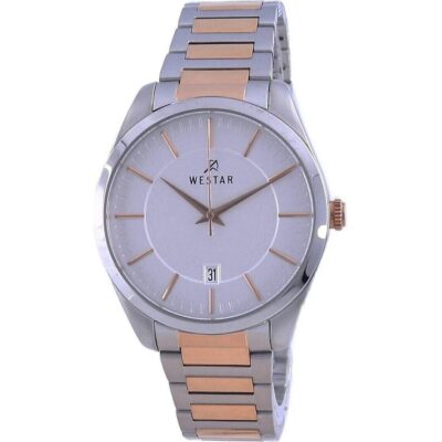 Westar Silver Dial Two Tone Stainless Steel Quartz 50213 SPN 607 Men's Watch