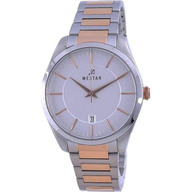 Westar Silver Dial Two Tone Stainless Steel Quartz 50213 SPN 607 Men's Watch