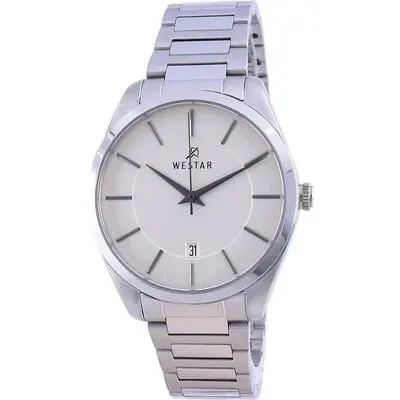 Westar Champagne Dial Stainless Steel Quartz 50213 STN 102 Men's Watch