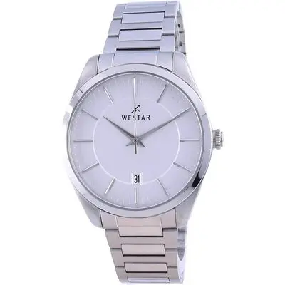Westar Silver Dial Stainless Steel Quartz 50213 STN 107 Men's Watch