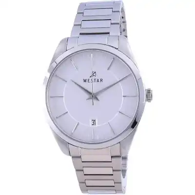 Westar Silver Dial Stainless Steel Quartz 50213 STN 107 Men's Watch