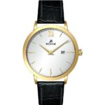 Westar Profile Leather Strap Silver Dial Quartz 50214GPN107 Men's Watch