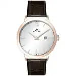Westar Profile Leather Strap Silver Dial Quartz 50214PPN627 Men's Watch