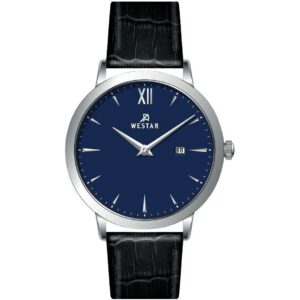 Westar Profile Leather Strap Blue Dial Quartz 50214STN104 Men's Watch