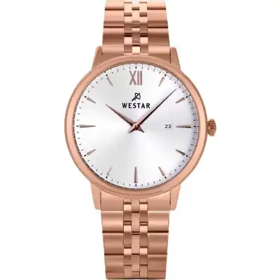 Westar Profile Stainless Steel White Dial Quartz 50215PPN601 Men's Watch