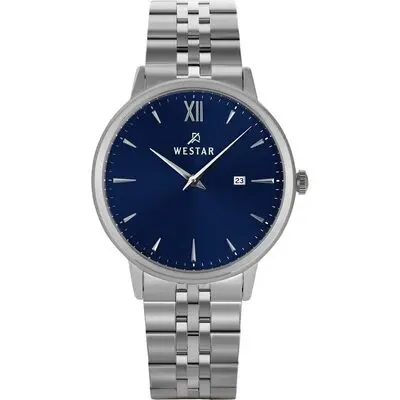 Westar Profile Stainless Steel Blue Dial Quartz 50215STN104 Men's Watch
