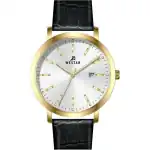 Westar Profile Leather Strap Silver Dial Quartz 50216GPN107 Men's Watch