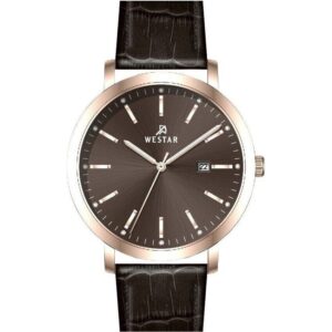 Westar Profile Leather Strap Brown Dial Quartz 50216PPN620 Men's Watch