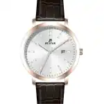 Westar Profile Leather Strap Silver Dial Quartz 50216PPN627 Men's Watch