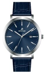 Westar Profile Leather Strap Blue Dial Quartz 50216STN144 Men's Watch