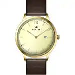 Westar Profile Leather Strap Light Champagne Dial Quartz 50217GPN122 Men's Watch