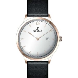 Westar Profile Leather Strap Silver Dial Quartz 50217PPN607 Men's Watch