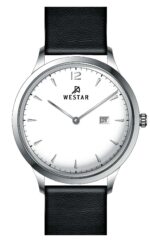 Westar Profile Leather Strap White Dial Quartz 50217STN101 Men's Watch