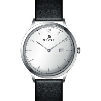 Westar Profile Leather Strap Silver Dial Quartz 50217STN107 Men's Watch