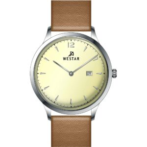 Westar Profile Leather Strap Light Champagne Dial Quartz 50217STN182 Men's Watch