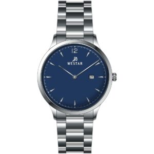 Westar Profile Stainless Steel Blue Dial Quartz 50218STN104 Men's Watch