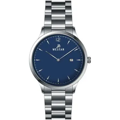 Westar Profile Stainless Steel Blue Dial Quartz 50218STN104 Men's Watch