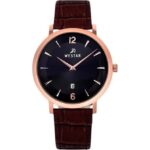 Westar Profile Leather Strap Black Dial Quartz 50219PPN623 Men's Watch