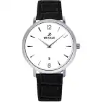 Westar Profile Leather Strap White Dial Quartz 50219STN101 Men's Watch