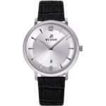 Westar Profile Leather Strap Silver Dial Quartz 50219STN107 Men's Watch