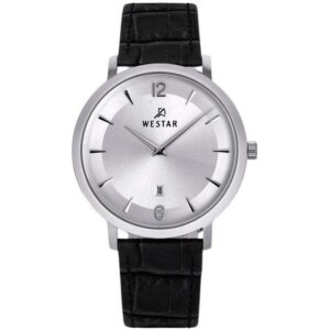Westar Profile Leather Strap Silver Dial Quartz 50219STN107 Men's Watch