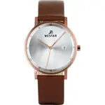 Westar Profile Brown Leather Strap Silver Dial Quartz 50221PPN627 Men's Watch