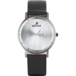 Westar Profile Leather Strap Silver Dial Quartz 50221STN107 Men's Watch