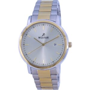 Westar Silver Dial Two Tone Stainless Steel Quartz 50243 CBN 102 Men's Watch