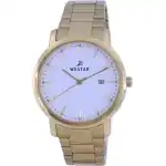 Westar White Dial Gold Tone Stainless Steel Quartz 50243 GPN 101 Men's Watch