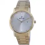 Westar Silver Dial Gold Tone Stainless Steel Quartz 50243 GPN 102 Men's Watch